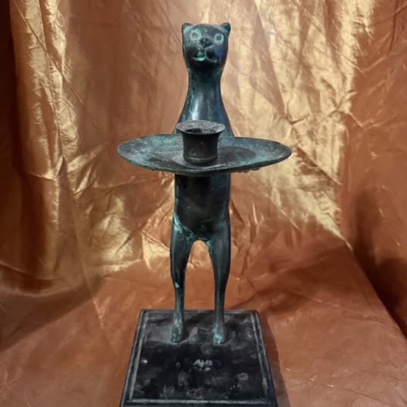 Bronze Chat Maître d'hôtel (or Butler Cat) in the style of Diego Giacometti